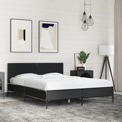 Bed Frame without Mattress Black 120x200 cm