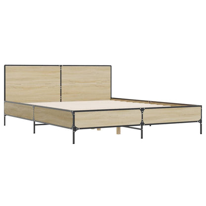 Bed Frame without Mattress Sonoma Oak 120x200 cm