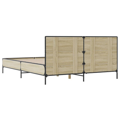 Bed Frame without Mattress Sonoma Oak 160x200 cm