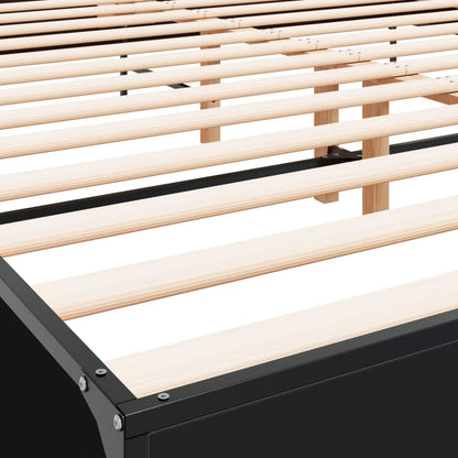 Bed Frame without Mattress Black 180x200 cm Super King