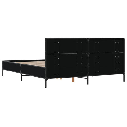 Bed Frame without Mattress Black 120x190 cm Small Double
