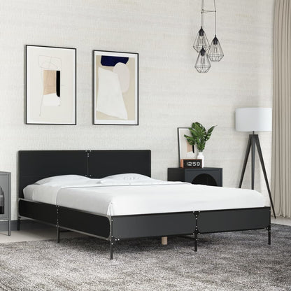 Bed Frame without Mattress Black 120x190 cm Small Double