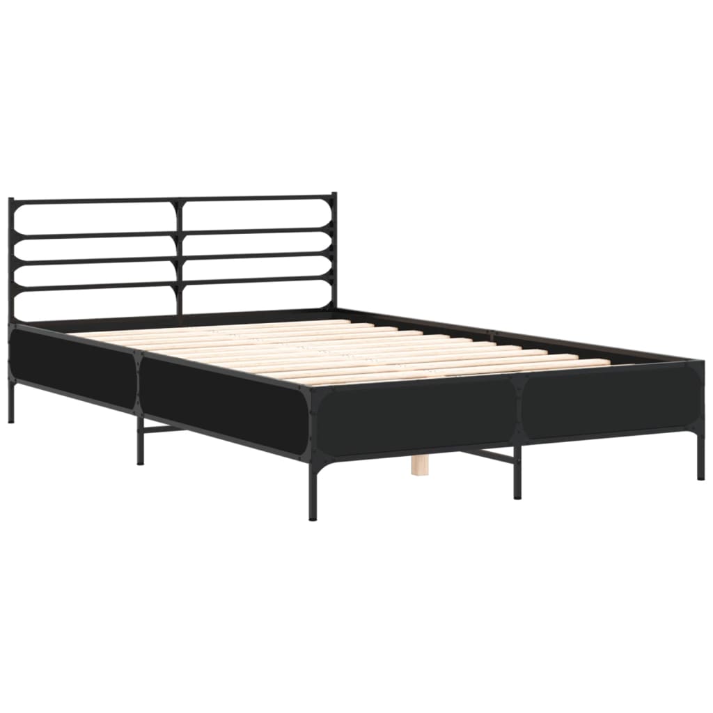 Bed Frame | Black | Engineered wood, metal, plywood | Double | Bed Frame