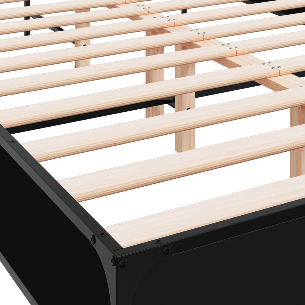 Bed Frame | Black | Engineered wood, metal, plywood | Double | Bed Frame