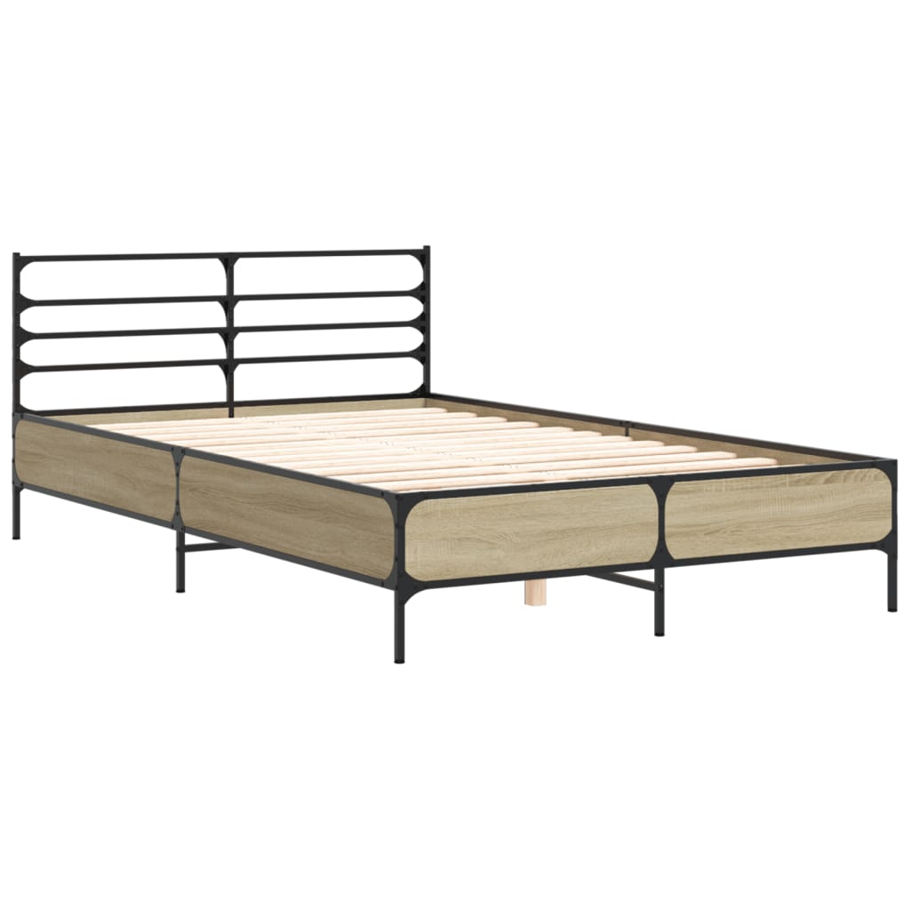 Bed Frame | Sonoma Oak | Engineered Wood | Double | Modern | Bed Frame