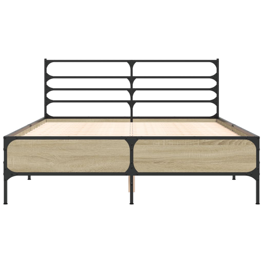 Bed Frame | Sonoma Oak | Engineered Wood | Double | Modern | Bed Frame