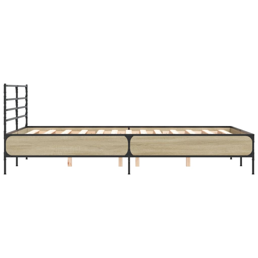 Bed Frame | Sonoma Oak | Engineered Wood | Double | Modern | Bed Frame