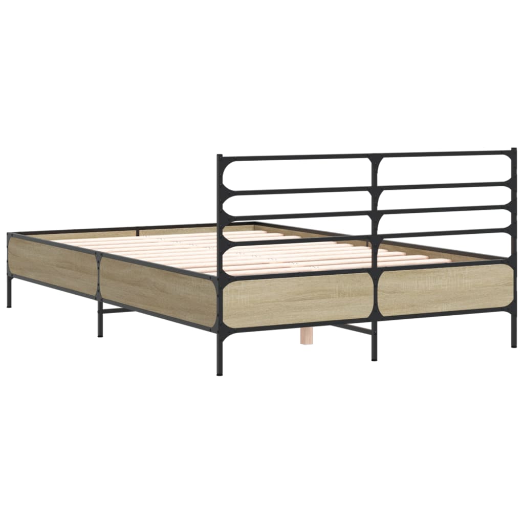 Bed Frame | Sonoma Oak | Engineered Wood | Double | Modern | Bed Frame