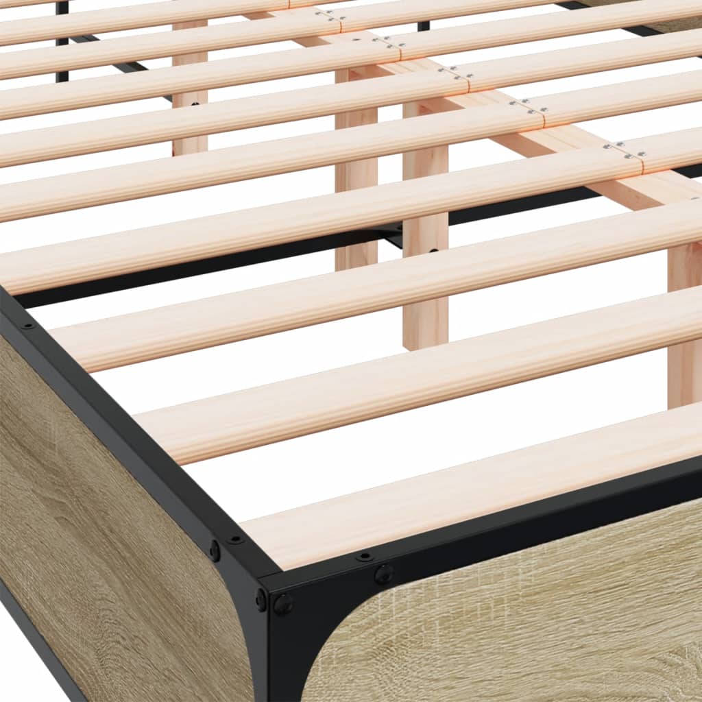 Bed Frame | Sonoma Oak | Engineered Wood | Double | Modern | Bed Frame