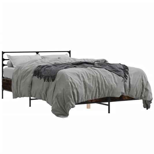 Bed Frame | Smoked Oak | Engineered wood, Metal, Plywood | Double