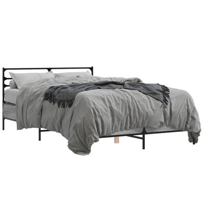 Bed Frame without Mattress Grey Sonoma 120x200 cm