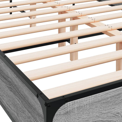 Bed Frame without Mattress Grey Sonoma 120x200 cm