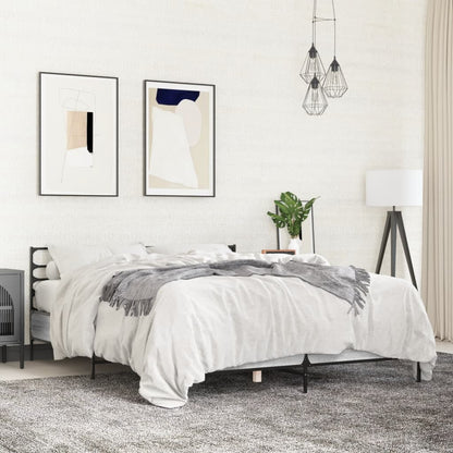 Bed Frame without Mattress Grey Sonoma 120x200 cm