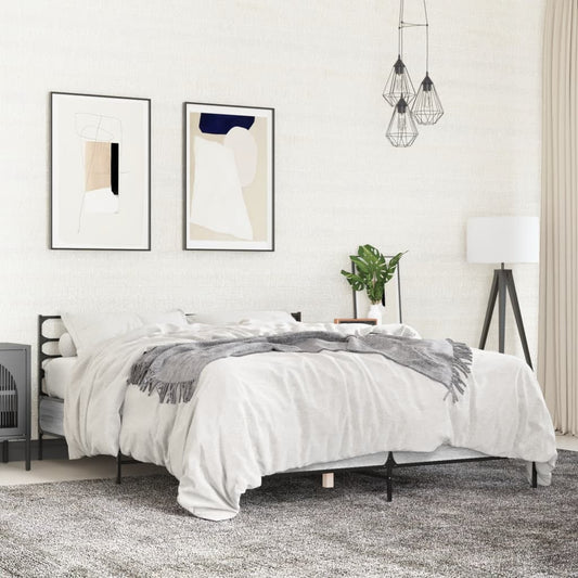 Bed Frame | Grey Sonoma | Engineered wood, metal, plywood | 120x200 cm