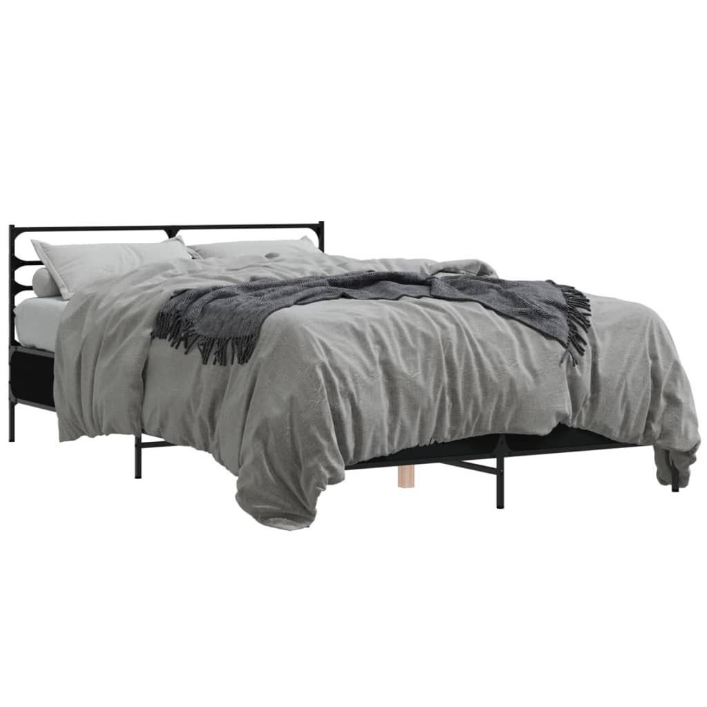 Bed Frame | Black | Engineered wood | Double | Bed Frame | Rectangular