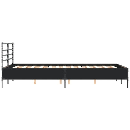Bed Frame | Black | Engineered wood | Double | Bed Frame | Rectangular