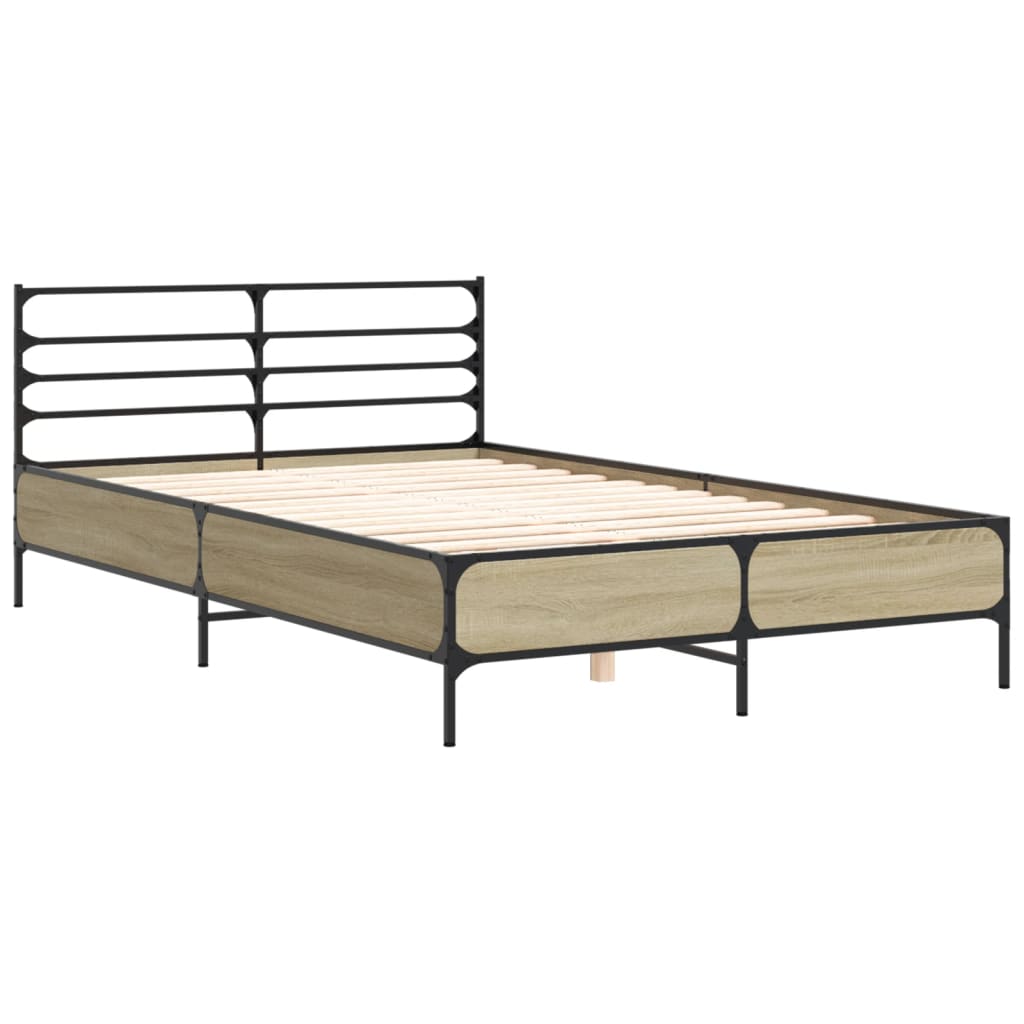 Bed Frame | Sonoma Oak | Engineered wood, metal, plywood | Double