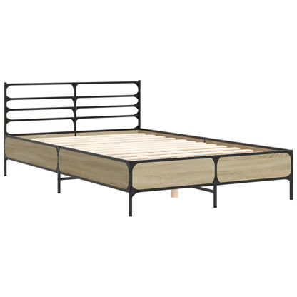 Bed Frame | Sonoma Oak | Engineered wood, metal, plywood | Double