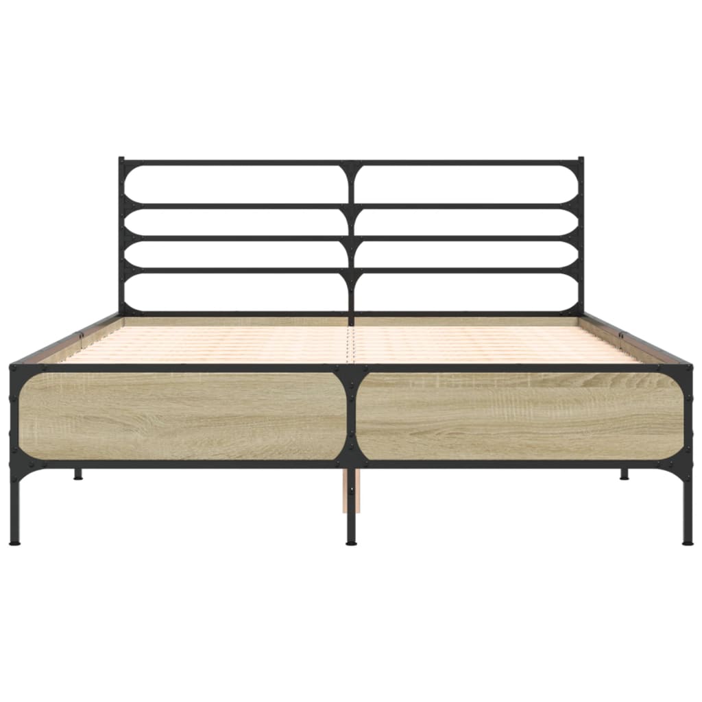 Bed Frame | Sonoma Oak | Engineered wood, metal, plywood | Double