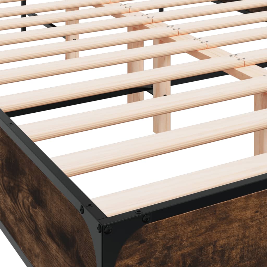 Bed Frame | Smoked Oak | Engineered wood, metal | Double | Bed Frame
