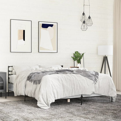 Bed Frame without Mattress Grey Sonoma 140x200 cm