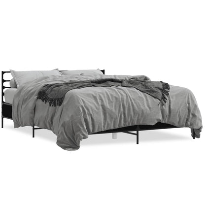 Bed Frame without Mattress Black 150x200 cm King Size
