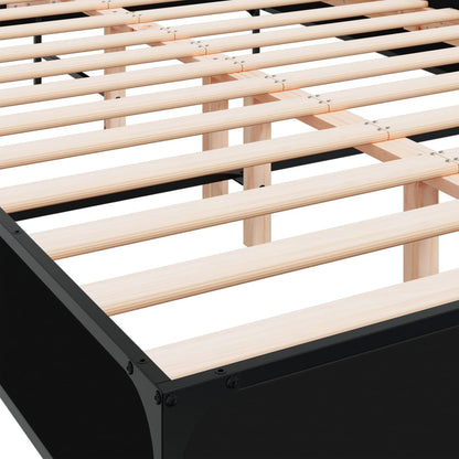 Bed Frame without Mattress Black 150x200 cm King Size