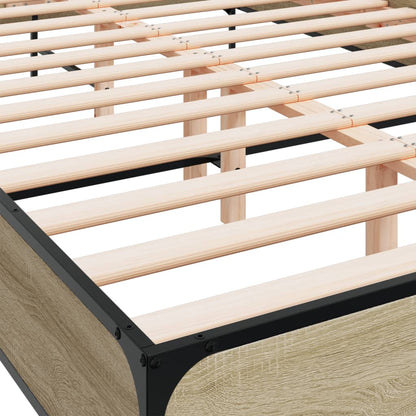 Bed Frame without Mattress Sonoma Oak 150x200 cm King Size