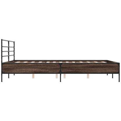 Bed Frame | Smoked Oak | Engineered Wood, Metal | King | Bed Frame