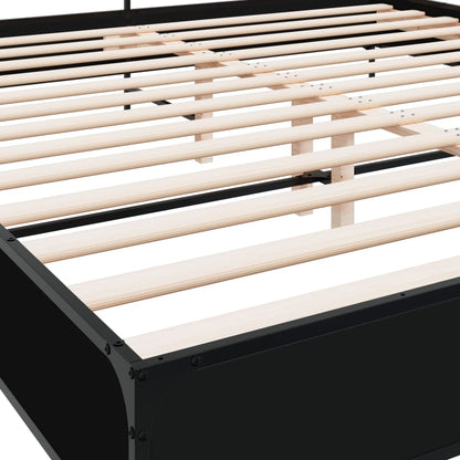 Bed Frame without Mattress Black 180x200 cm Super King