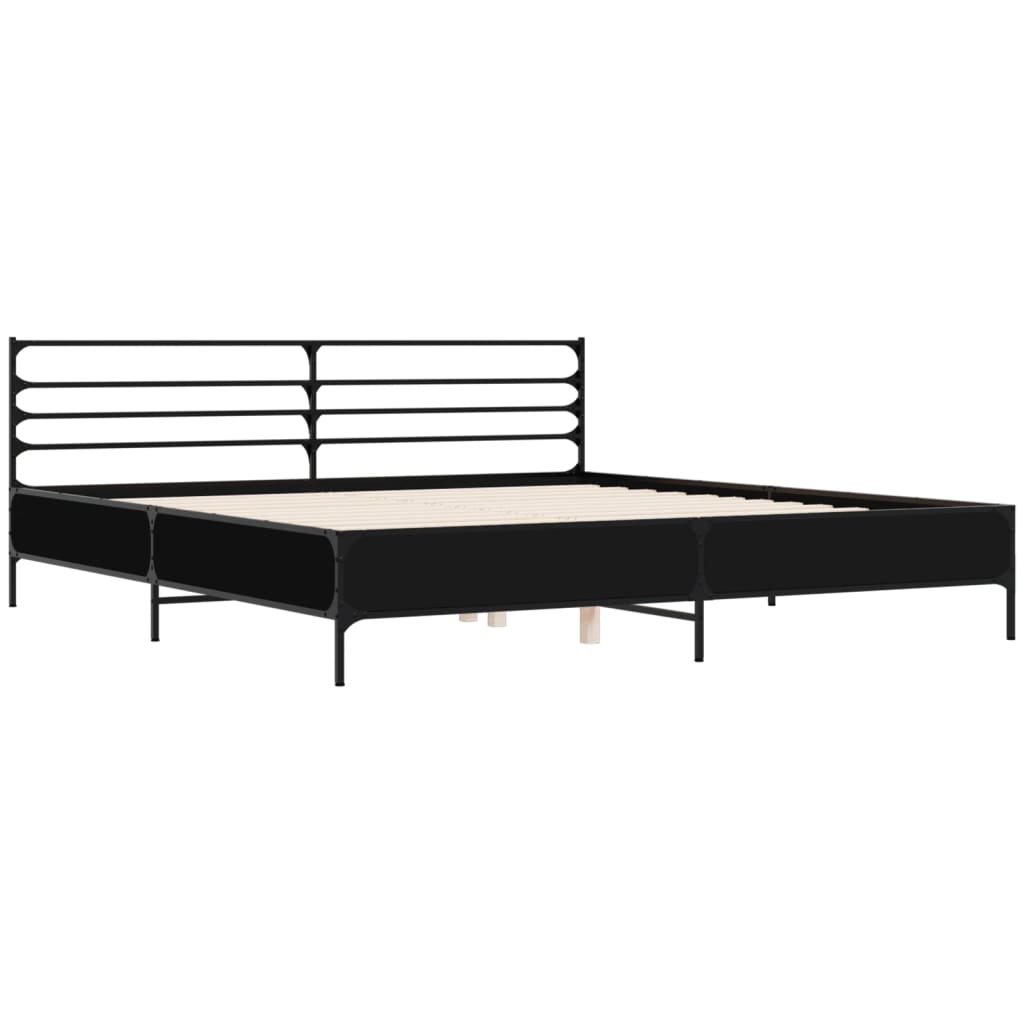 Bed Frame | Black | Engineered wood, metal, plywood | Double |  Durable