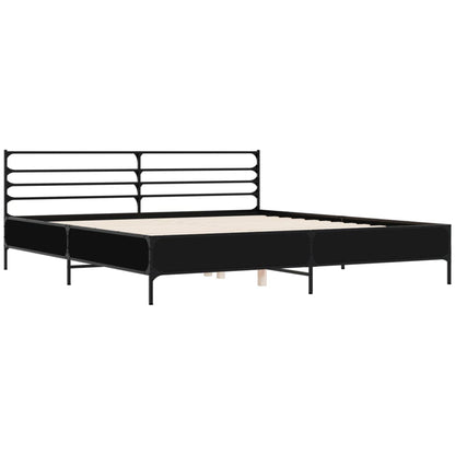 Bed Frame | Black | Engineered wood, metal, plywood | Double |  Durable