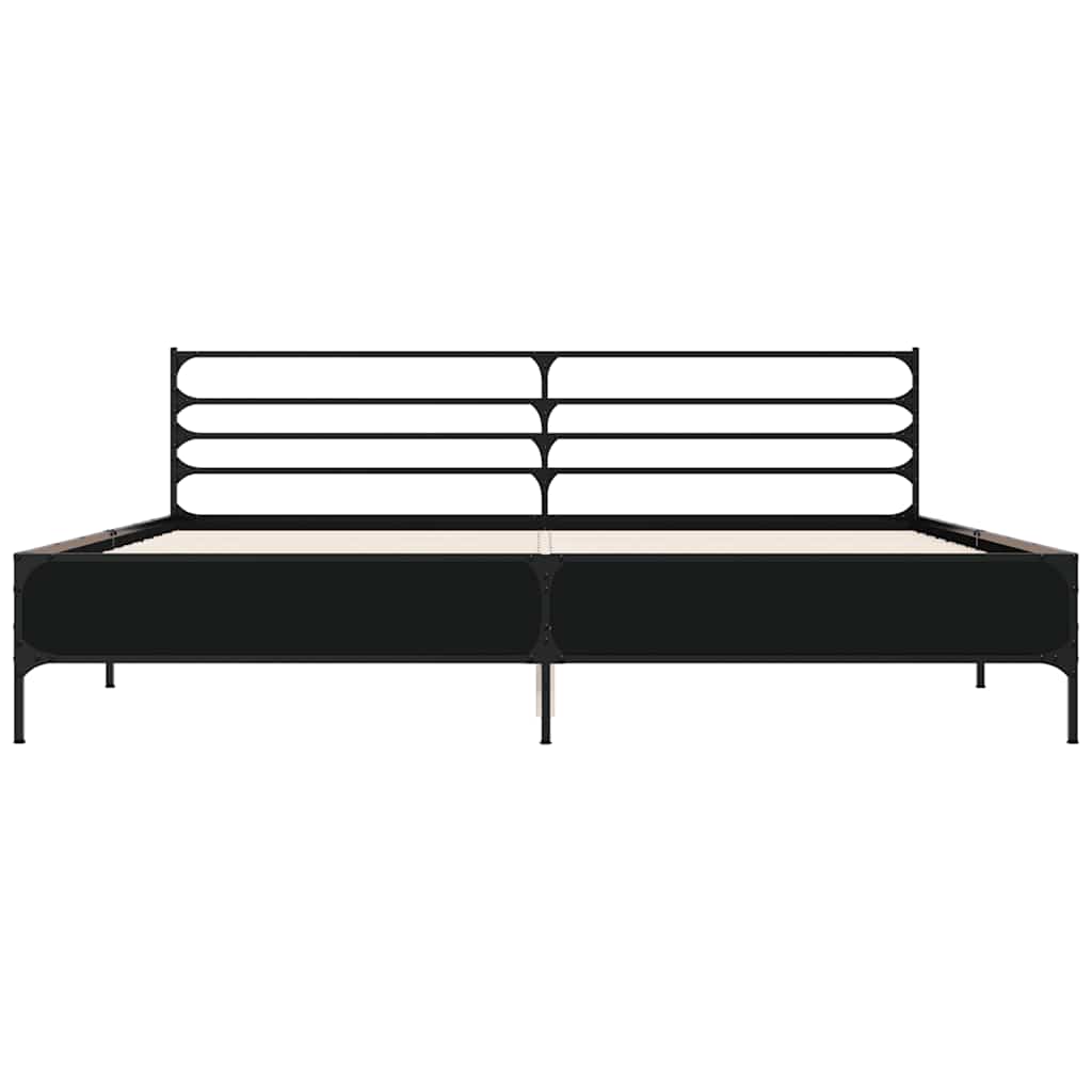 Bed Frame | Black | Engineered wood, metal, plywood | Double |  Durable