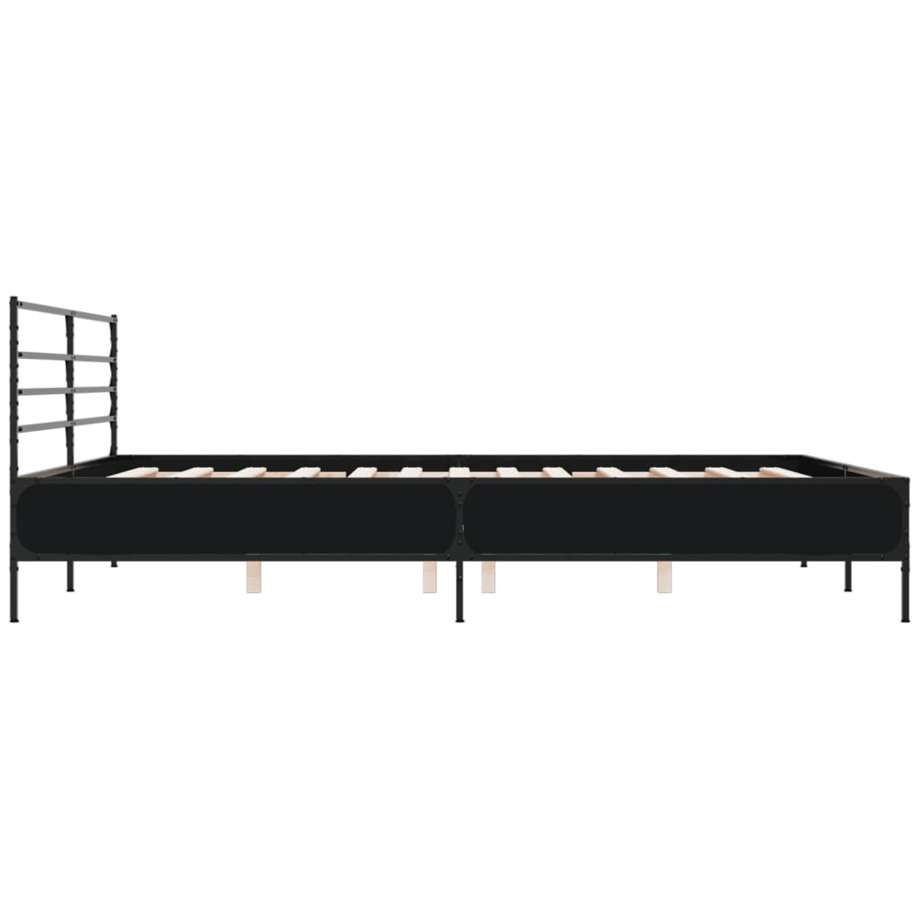 Bed Frame | Black | Engineered wood, metal, plywood | Double |  Durable