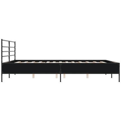 Bed Frame | Black | Engineered wood, metal, plywood | Double |  Durable
