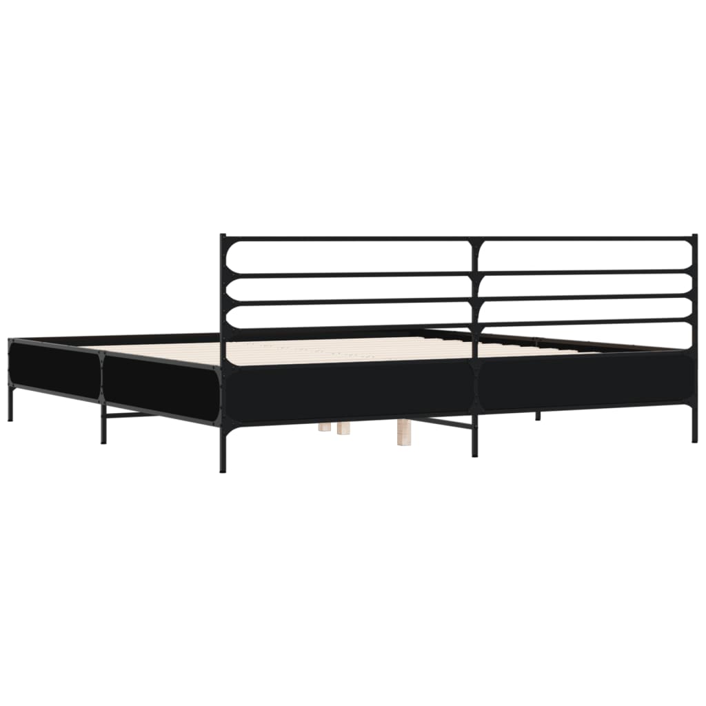 Bed Frame | Black | Engineered wood, metal, plywood | Double |  Durable