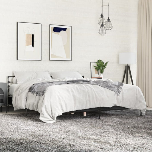 Bed Frame | Black | Engineered wood, metal, plywood | Double |  Durable