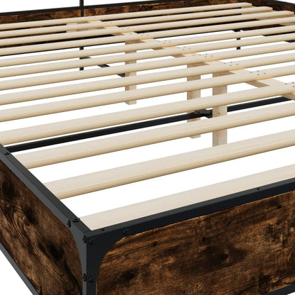 Bed Frame | Smoked Oak | Engineered Wood | Double | Bed Frame