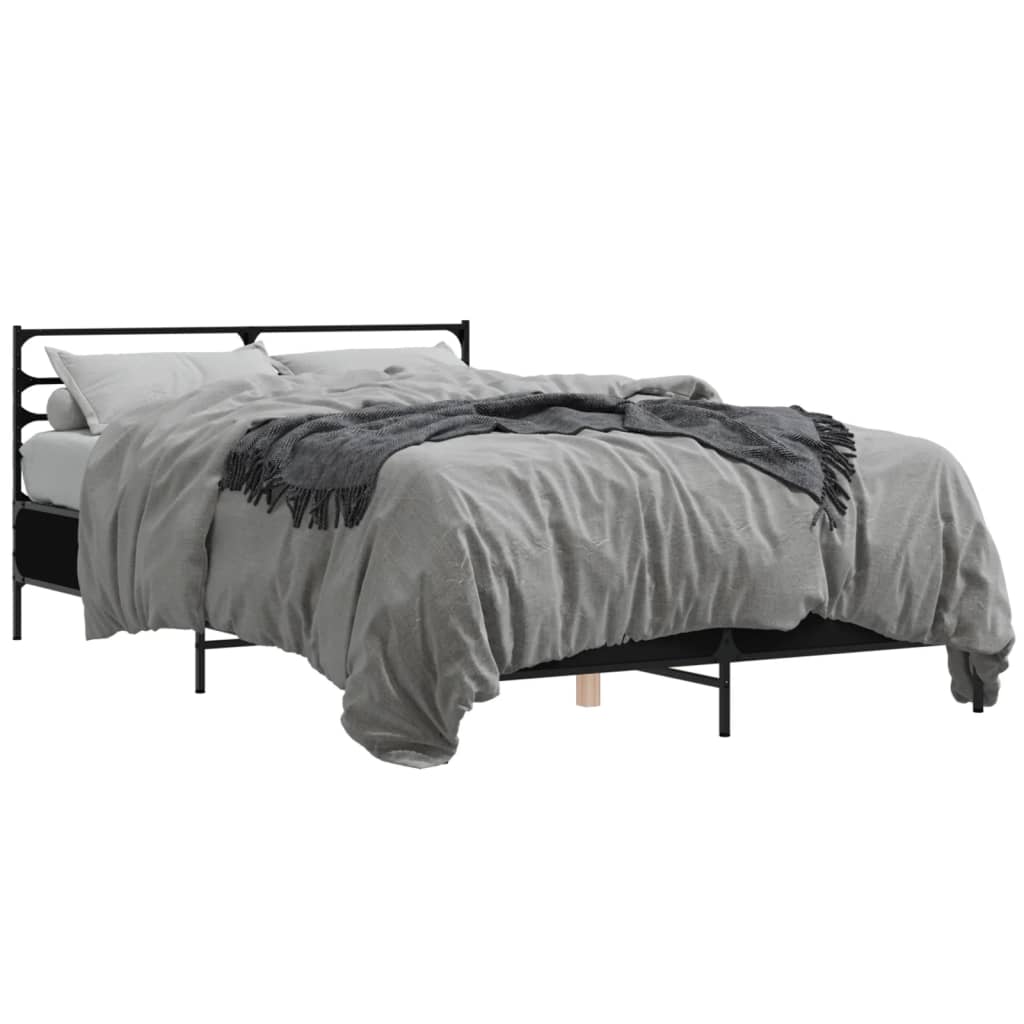 Bed Frame without Mattress Black 120x190 cm Small Double