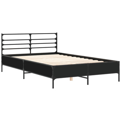 Bed Frame without Mattress Black 135x190 cm Double
