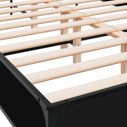 Bed Frame without Mattress Black 135x190 cm Double