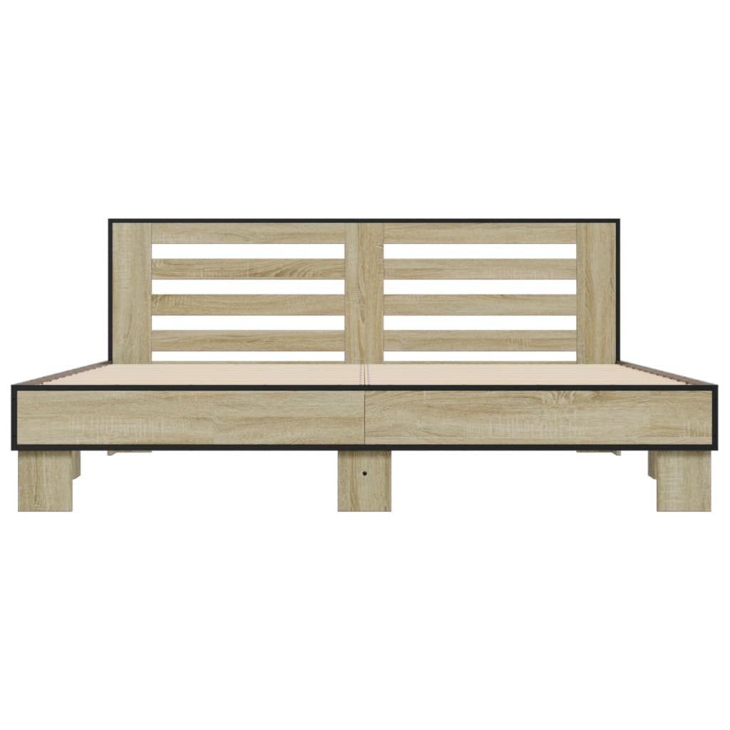 Bed Frame | Sonoma Oak | Engineered wood, metal | Double | Durable