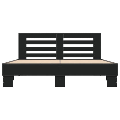 Bed Frame without Mattress Black 150x200 cm King Size