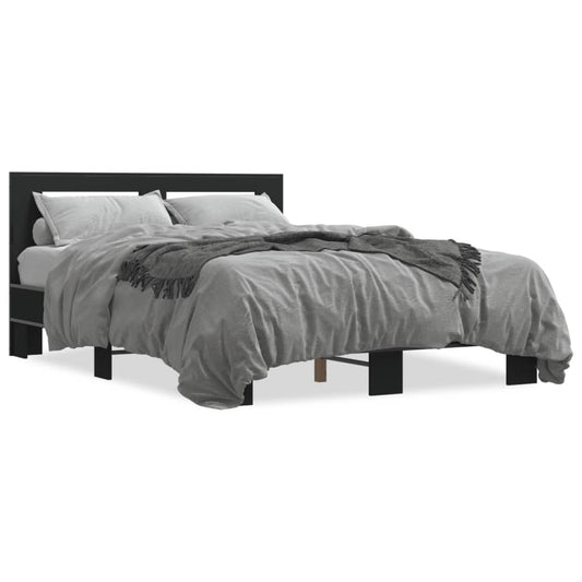 Bed Frame without Mattress Black 140x200 cm