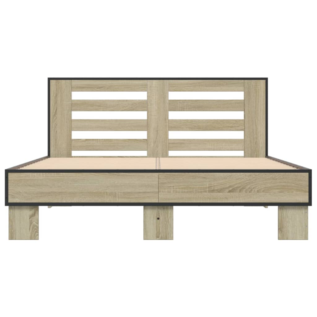 Bed Frame | Sonoma oak | Engineered wood, metal, plywood | Double