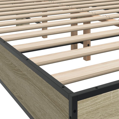 Bed Frame | Sonoma oak | Engineered wood, metal, plywood | Double