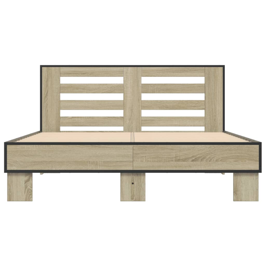 Bed Frame | Sonoma Oak | Engineered wood, metal | Double | Durable