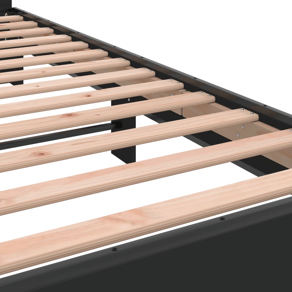 Bed Frame without Mattress Black 200x200 cm