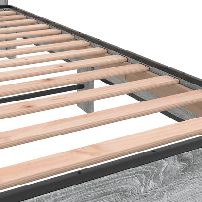 Bed Frame without Mattress Grey Sonoma 200x200 cm
