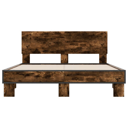 Bed Frame | Smoked Oak | Engineered wood, metal, plywood